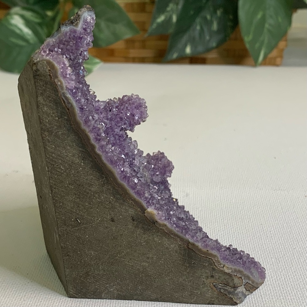 Large Purple Amethyst Crystal Cluster Geode Uruguay Cathedral Gemstone 4.75"x4.5 - Picture 11 of 16